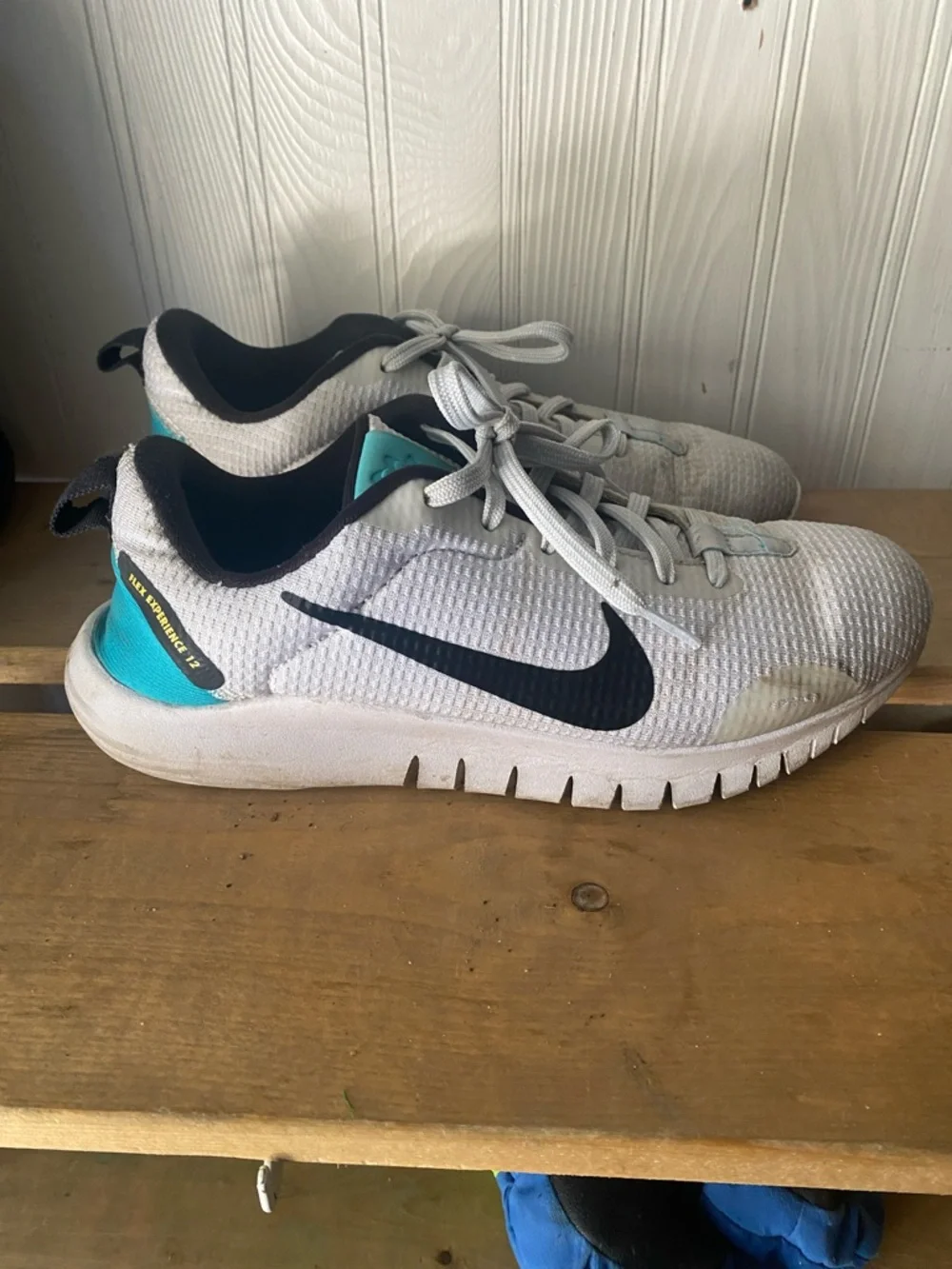 Nike Athletic Shoes with Black Swoosh and Teal Accents - Picture 3 of 5
